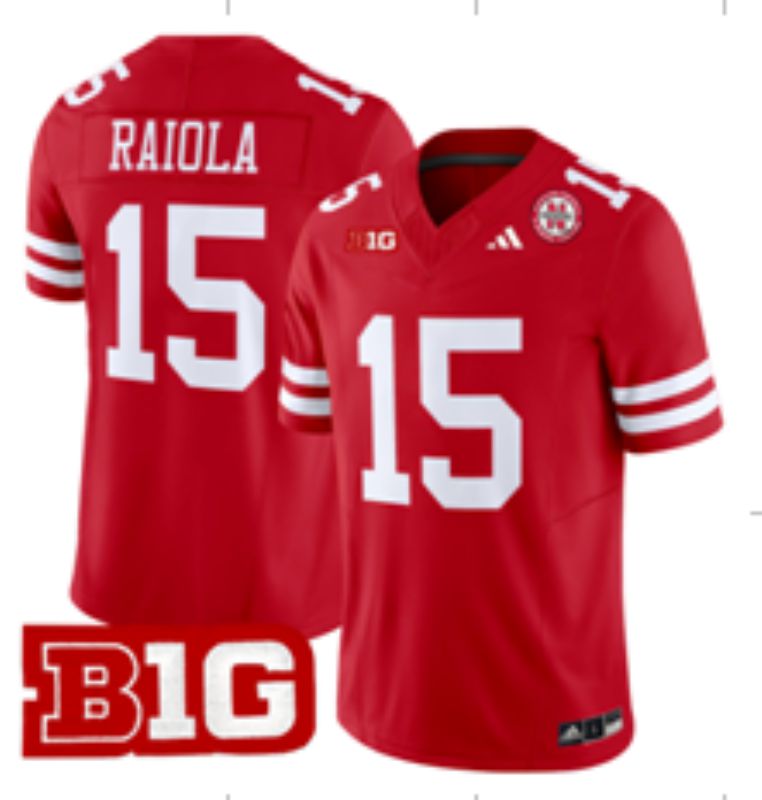 Men Nebraska Cornhuskers 15 Raiola Red 2025 Vapor Limited NCAA Jersey 01
